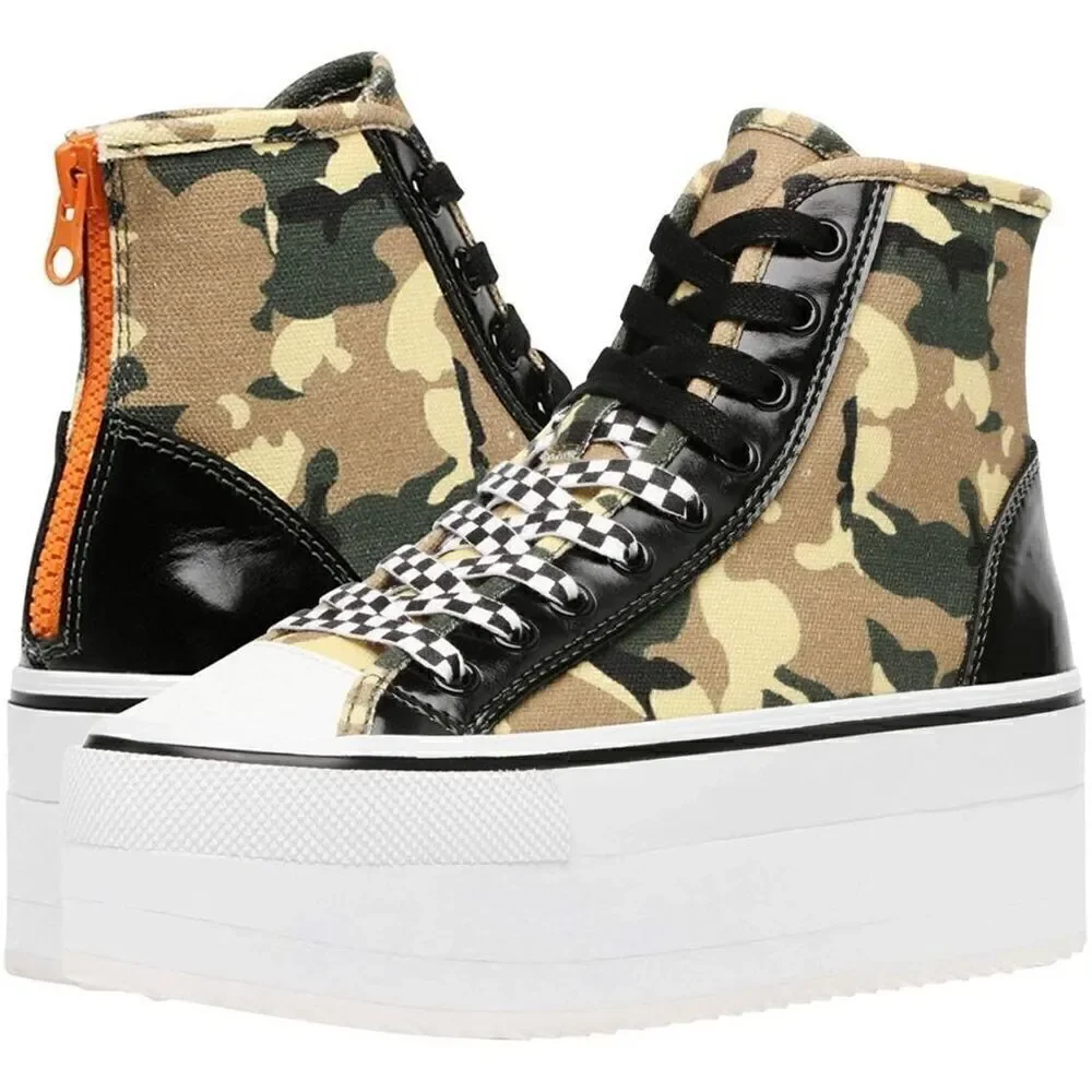 Steve Madden Stories Camouflage Platform High Top Sneakers
